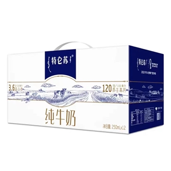 蒙牛 特仑苏 纯牛奶 全脂灭菌 250ml×12 高端品质营养